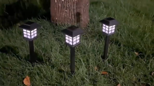 【HOT】Solar Pathway Light Color Changing LED Garden Lamp Waterproof Outdoor Landscape Decoration