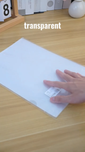 【Transparent】30pcs L Type File Folder PP Waterproof  A4 Document File Folder Office Stationery Organizer Sketching Folder