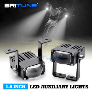 1.5 Inch Mini Ultra Thin Bi LED Fog Lights Work Light Projector Lenses Auxiliary Lamps 3000K 5500K For Car Motorcycle Retrofit