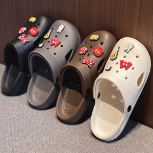 Versatile Womens Anti-Slip Sandals Cool Hole Hole Shoes Fashionable Outdoor Breathable Best Selling Flat Bottom Slippers