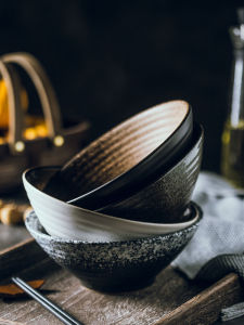 Phong Cách Nhật Bản Bát Sứ Sáng Tạo Bát Canh Cho Nhà Cơm Bò Mì Bánh Nhà Hàng Dụng Cụ Ăn Uống Bộ Đồ Ăn