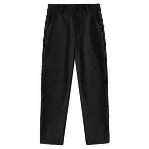 Childrens Fleece Lined Suit Pants Navy Blue Boys Girls Grey White School Uniform Trousers Elementary School Autumn Winter