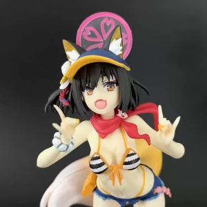 Bandai | Blue Archive anime Cartoon Cute and Beautiful Girl Handmade Swimwear Quannai Standing Pose Tidy Play Model Decoration Factory