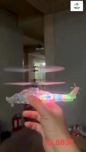 Mainan Helicopter Tranparan lampu led Remote Control Helikopter Tahan Benturan Jatuh
