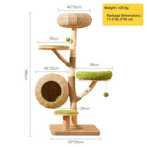 Cmisstree | Natural Materials Multi-functional Cat Tree For Large Cats