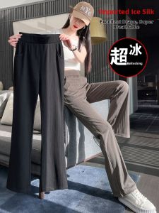 Anneve | Slim High-Waisted Flared Pants Light Summer Wear