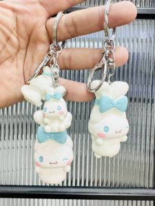 Japanese Style Cute Cartoon Cinnamon Dog Keychain Car Hanging Ornament Small Figurine Bag Accessory Collectible Toy Gift