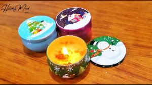 Christmas Candle with Fragrance Scented Candles Souvenir Christmas Gift Decoration Soybean Wax Natural Essence Safe to Use