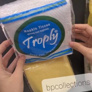 1 DUS 60 PAK TISSUE NAPKIN TISU SNACK KULINER TISSUE KOTAK MAKAN BELAH DUA LIPAT TROPLY PUTIH WARNA WARNI TISUE GROSIR