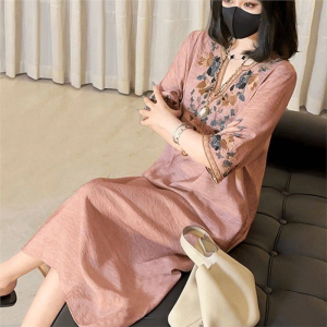 Moxueer | Đầm Dáng Suông Thon Gọn Thời Trang Mới Mùa Hè Cổ V Size Lớn Sang Trọng