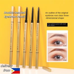Trotinic | DazHom 【Local Stock】MYONLY Small Gold Bar Double-headed Eyebrow Pencil Triangle Head Eyebrow Pencil 2 In 1 Eyebrow Pencil Automatic Rotation Refill Waterproof Eyebrow Eyebrow Cosmetics Non-smudged Triangle Head Eyebrow Pencil