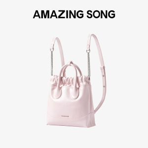 Small Silver Leather Backpack