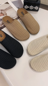 YOTO Mules Loafers For Women Woven Breathable Roman-Inspired Soft Sole Platform Sandals Half Shoes