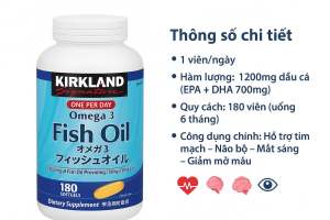 [Costco Nhật] [DATE 2/2029] [Chính hãng] 180 VIÊN OMEGA  EPA DHA CAO CẤP NỘI ĐỊA NHẬT