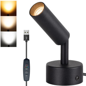 Dimmable Spot Lights Indoor with Timer 3000K/4000K/5000K Adjustable LED Up Lights 5W Indoor Spotlight Indoor Accent Light for Plants Pictures Artwork