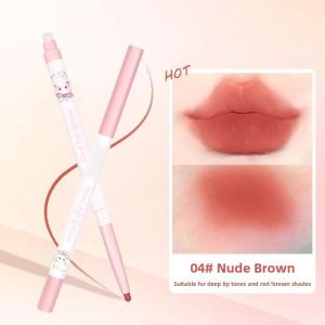 Double-Headed Lip Liner Pen Waterproof Long-Lasting Colorful Natural Plump Lip Outline Lipstick Pen Easy to Color Persistent Color