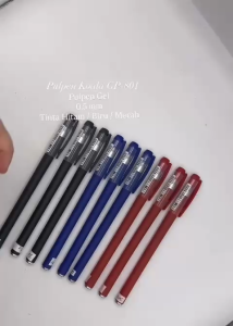 Pulpen Gel 0.5 mm GP-801 Koala Hitam Biru Merah / Pulpen Estetik Bolpoin Gel