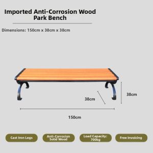 MOLORE | Anti-corrosion Wooden & Iron Garden Bench