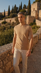 camel active Men Breathable Outdoor Casual Basic T-Shirt - Multicolour 9-282Y21CR2703