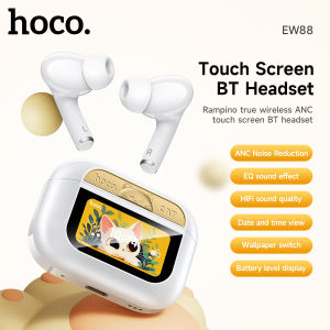 HOCO EW88 TWS True Wireless ANC Noise Reduction Earphone  Bluetooth 5.4 LED Intelligent Touch Screen Bluetooth Headset With Mic HIFI Stereo In-Ear Multi Functional Earbuds For All Smartphone