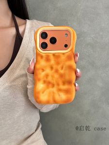 3D Simulation Baked Soda Crackers iPhone17/16 Case Suitable for Apple 15/14promax Soft Shell Creative Girls Heart Unique New Ins Style Funny