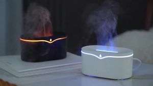 Mini Air Humidifier Aroma Essential Oil Diffuser Auto Cool Mist Maker Small Desk Fragrance Diffuser Humidifier with Night Light