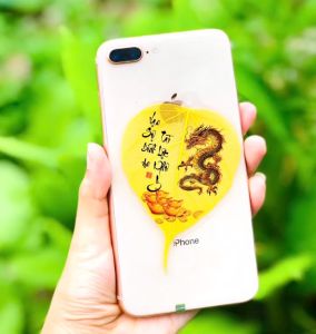 Lá Bồ Đề Thư P.h.á.p Mang M.ay Mắn Bình An Tài Lộc - Nhang Đèn Thiên Lộc