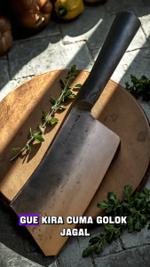 Pisau Tempa Baja Tebal Alat Potong Serbaguna Daging & Tulang