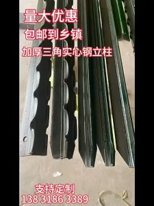 4.9ft 5.6ft 6.6ft 8.2ft Fence Column Pagar Cyclone Column Triangle Steel Iron Column Tiang Pagar Fence Posts steel post 牛栏网立柱 鹿网立柱 围栏立柱