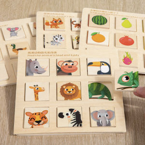 Bảng Nhận Thức Xếp Hình Bằng Gỗ Montessori - Trò Chơi Phù Hợp Tư Duy Logic Trái Cây & Động Vật Ghép Đồ Chơi Giáo Dục Cho Độ Tuổi 3-6
