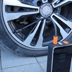 Joysync ​​Full Touch Screen Car Air Pump with LED Light Digital Pressure Gauge Type-C Charging - for Car/Motorcycle/Bicycle/Ball (Soccer/Basketball)