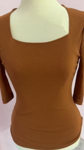 Áo Thun Nữ Lỡ Tay Cổ Vuông (5.9) Dáng Body Phong Cách Hàn Quốc