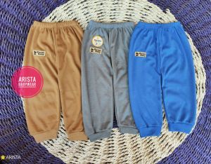 (3PCS) celana panjang bayi polos bordil Label size SMLXL