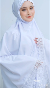 ALBESTH - Bergo Umroh Haji Bahan Katun Premium Lembut Hijab Cantik Bersaku Jumbo