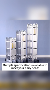 DIY Foldable Ladder Heavy Duty ladder 12/16/20FT Multi Purpose ladder Aluminum ladder Adjustable ladder Thickened Portable Folding ladder Anti-slip Anti-corrosion Double Ladder Aluminum Alloy ladder Suitable for various scenes home use indoor outdoor