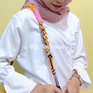 Tali Strap Bag Macrame LAURA | Premium | Tali Kamera | Strap Bag Lucu | Custom | Puffy Bag | Sling Bag | Pendek | COD