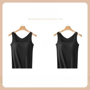 Miiow | Lightweight Tank Top Underwear With Chest Pad For Middle-Aged And Elderly Mothers Summer Thin Base Layer Inner Wear Vest