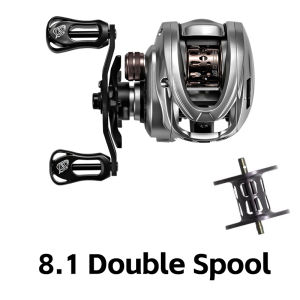 SOLOKING | SOLOKING Acura HICC50 Pro BFS Reel 10+1BB Ultralight Baitcasting Reel for Bass Trout 7.1/8.1 Gear Ratio 4KG Drag Fishing Reel