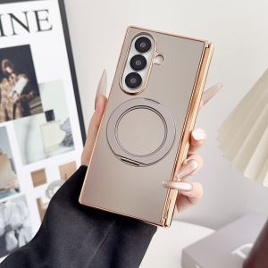szhaiyu | Plating Rotating Holder Hinge Protect Magnetic Case for Samsung Galaxy Z Fold 8 Ultra 7 6 5 4 for Magsafe Wireless Charge Cover
