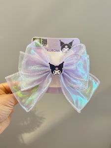 Japanese Style Clow M Princess Bowknot Barrettes Sanrio Easiest for Match Back Head Spring Clip Laser Young Adult Heart Head Clip