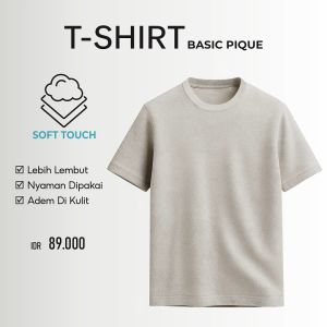 Aerostreet T Shirt Pique Abner Cream Kaos T Shirt KBAAA