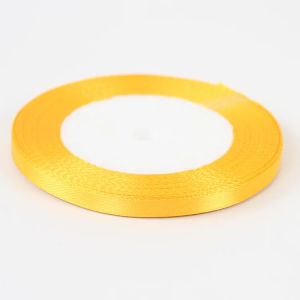 1pc Gold Yellow 22meter 6mm-50mm Satin Ribbon Sash Gift Bow Craft Wedding Party Supplies Event Anniversary Banquet Decoration
