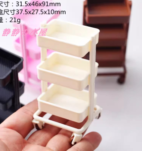 BJD Doll House Accessories Scene Model DIY Children Play House Toy Furniture Mini Dining Car Shelf Model