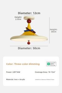 NSWR | Colorful Eye-Protective Cream-Style Ceiling Lamp
