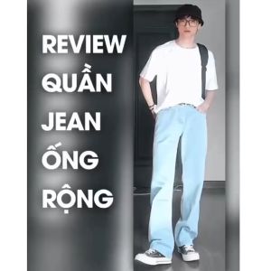 Quần jean nam kiểu dáng Baggy ống suông rộng nam nữ phong cách hàn quốc TF4