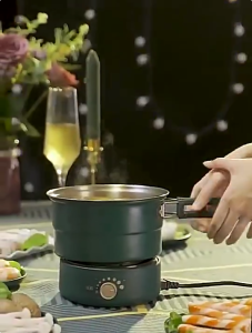 Panci Listrik Watt Rendah Serbaguna 2.2L / Kompor Elektrik Portable / Travel Electric Cooker / Kompor Listrik Multifungsi