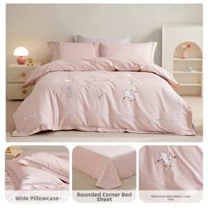 Luolai Kids | A Class 60 Thread Count Satin Antibacterial Baby Cotton Bedding Set