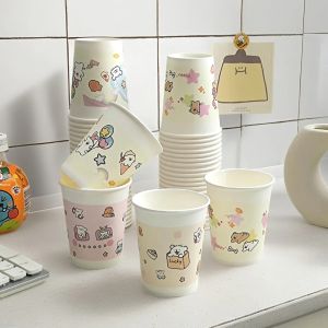 Thickened Disposable Paper Cups 250ml for Office Drinking And Beverage Use Home Use Soy Milk Cups Suitable for Various Occasions