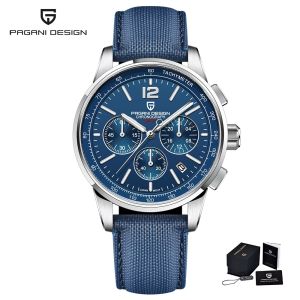 PAGANI DESIGN 2025 New Men Quartz Watches VK63 Fashion Casual 100M Water Resistant Sapphire Glass Stainless Steel Watches