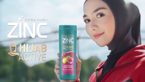 ZINC Shampoo Hijab Active Perawatan Rambut Rontok Botol 170ml